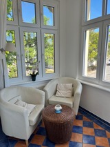 Ferienwohnung in Ostseebad Heringsdorf - Sonnenschein FeWo 3 - Sitzecke im Wintergarten