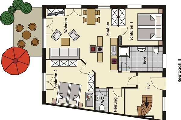 Ferienwohnung in Zingst - Ostseebrise / Reetdach 2 - Bild 7