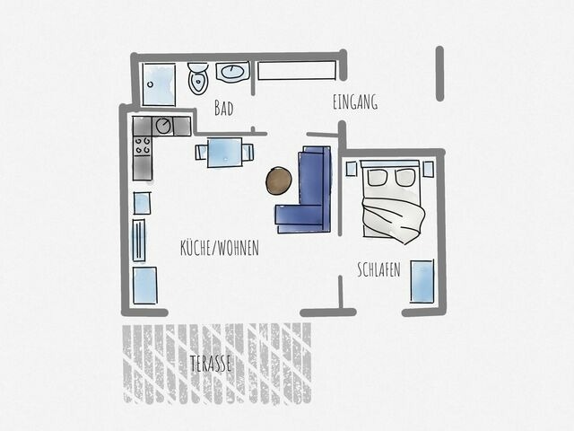 Ferienwohnung in Fehmarn OT Lemkenhafen - FeWo am Dorfteich - Bild 3