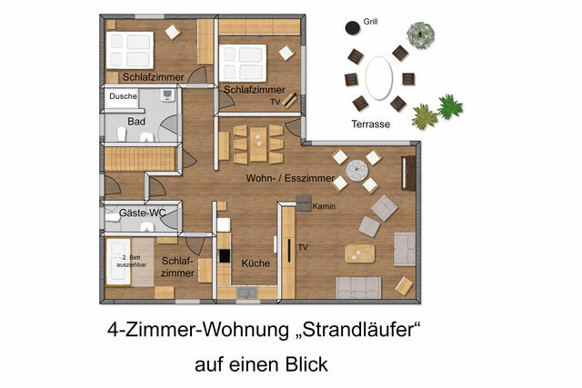 Ferienwohnung in Stein - Whg. Strandläufer- Haus Nordlichter - Bild 9