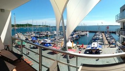 Apartment 33 "Fördetraum" mit Sauna, Apartmenthaus Hafenspitze Blickrichtung offene See