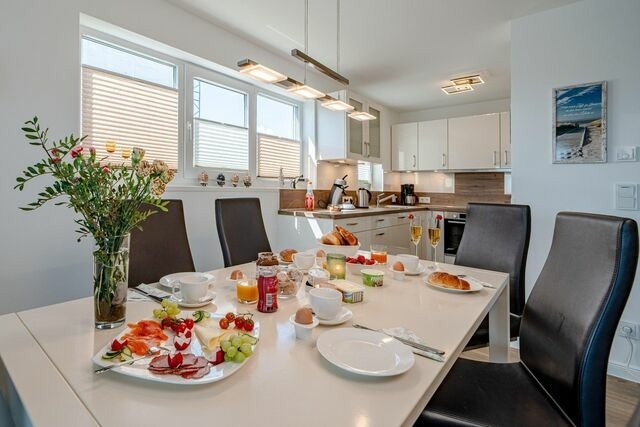 Ferienhaus in Olpenitz - Schleivilla Hafenblick by Seeblick Ferien ORO, Sauna, direkte Wasserlage - Bild 6