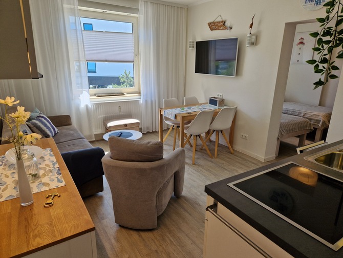 Ferienwohnung in Gr&ouml;mitz - Haus Solymar - Wohnbereich mit offener K&uuml;che