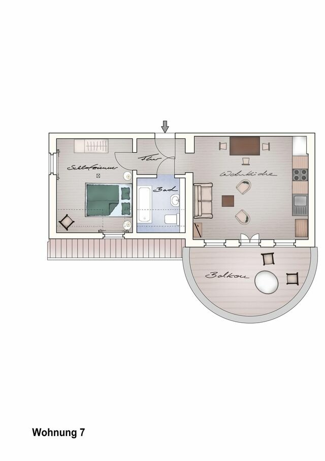 Ferienwohnung in Neuenkirchen (Rügen) - Rügen Ferienwohnung 7 am Wasser Gut Grubnow mit Balkon WLAN und Sauna - Bild 9