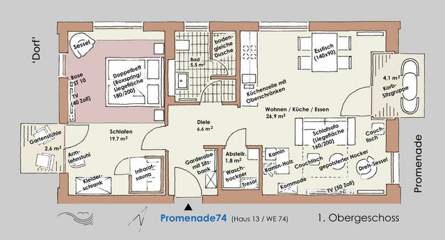 Ferienwohnung in Heiligenhafen - Ostsee - Appartement Nr. 74 "Promenade74" im Strand Resort - Bild 16